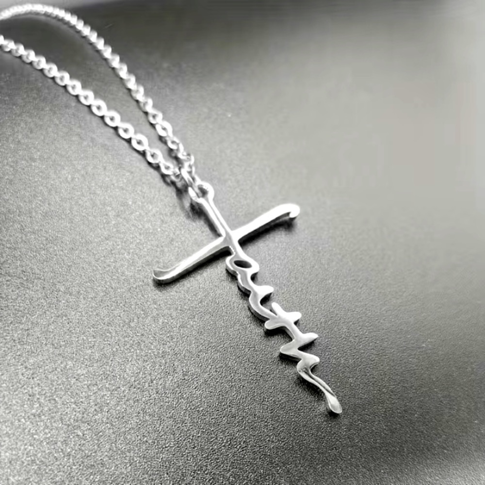 Faith Silver Cross Pendant Necklace